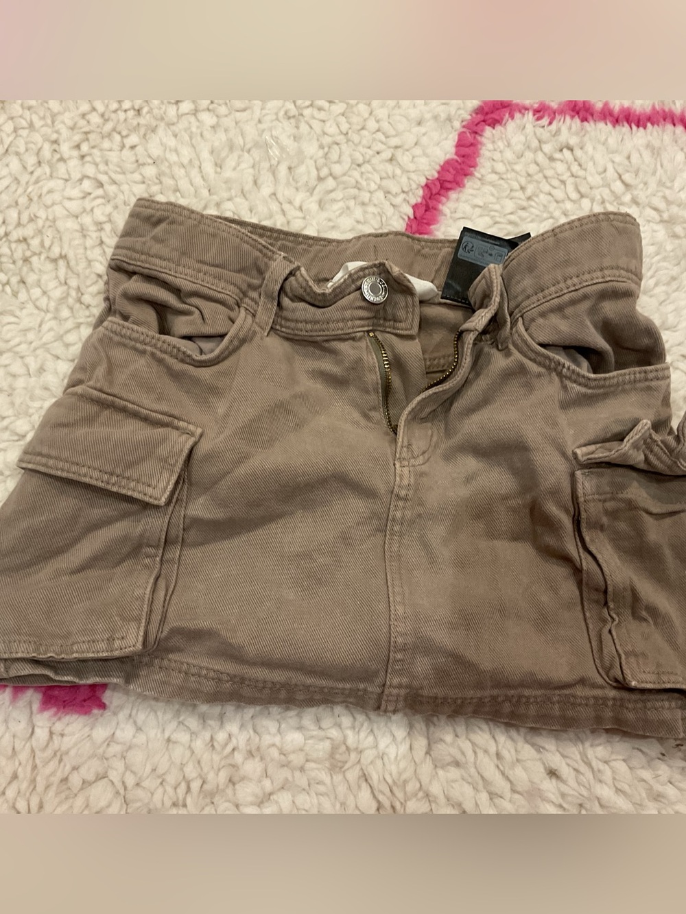 Casual Cargo kids denim skirt in olive green